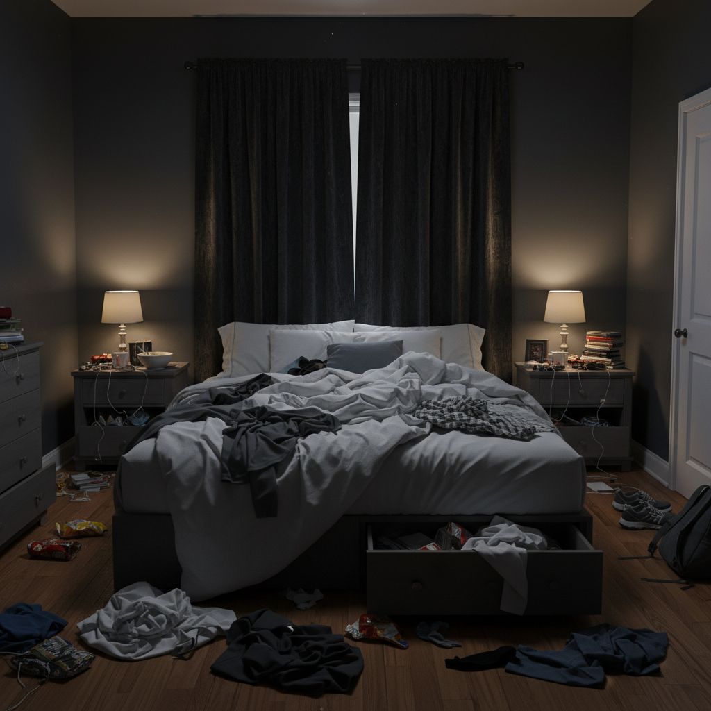 Bedroom before transformation