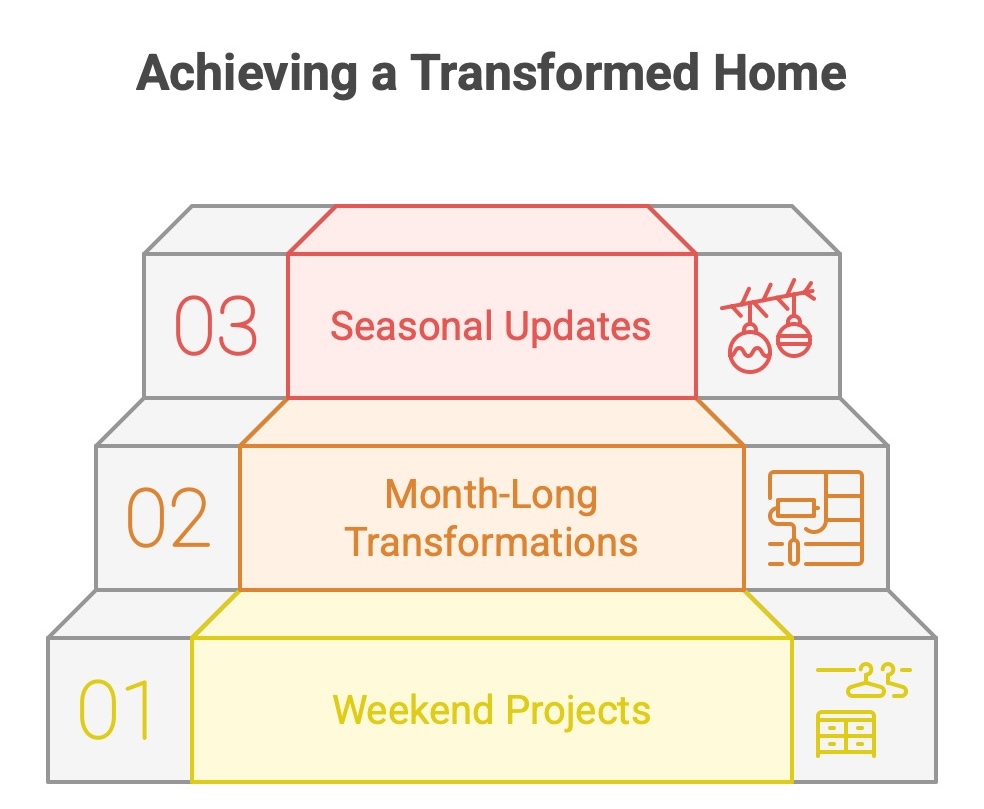 Timeline for implementing simple house interior design